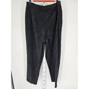 Amanda Smith Women's Black Elastic Wide Leg High Rise Casual Dress Pant Size 16